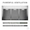 Anzzi 36-Inch Wall-Mounted Stainless Steel-Finished Convertible Range Hood with Aluminum Filter RH-AZ0590ESS - alternate 2